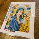 Богородиця Казанська жовто-синя А3